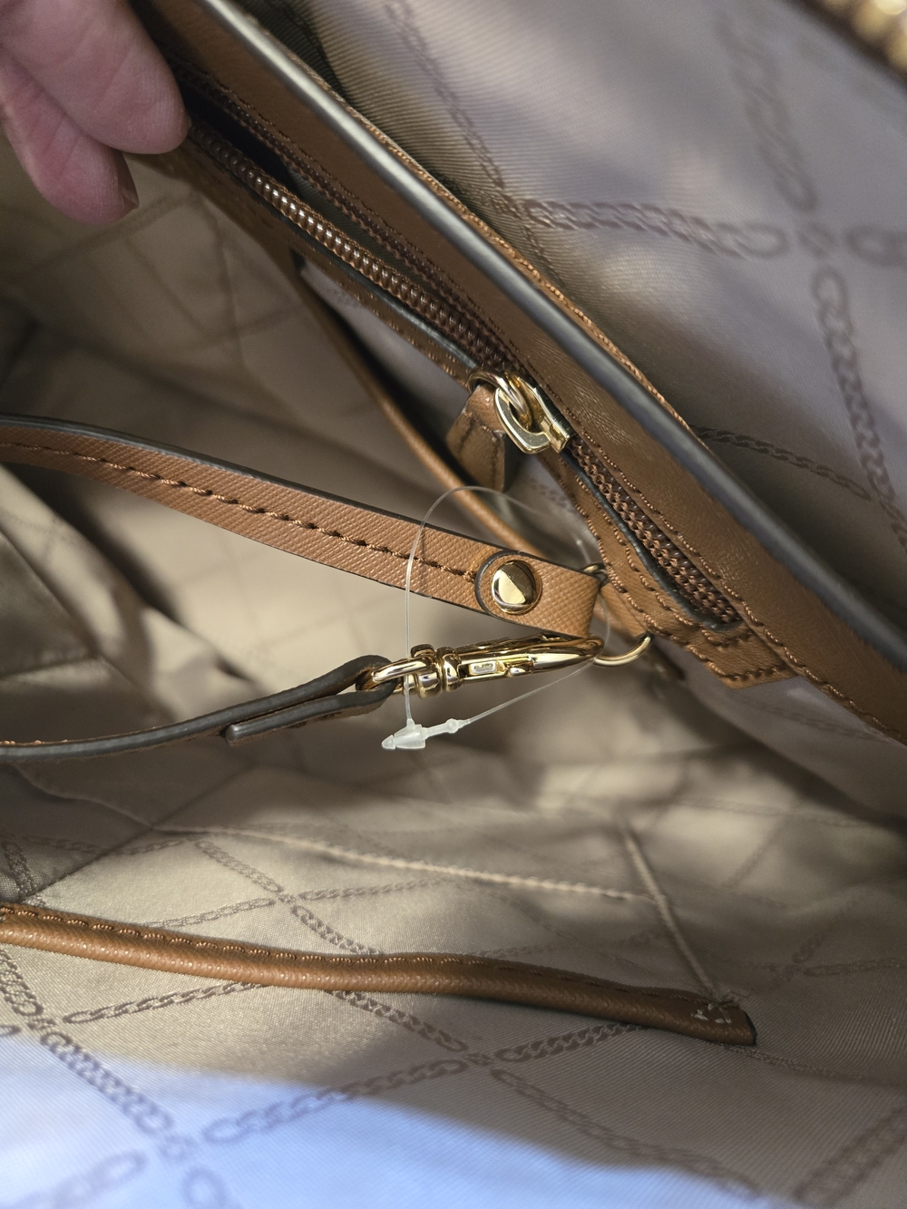 Michael Kors Tan Leather Tote Bag - Picture 10 of 13